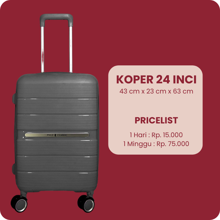 Sewa Koper 24 Inci di Bali