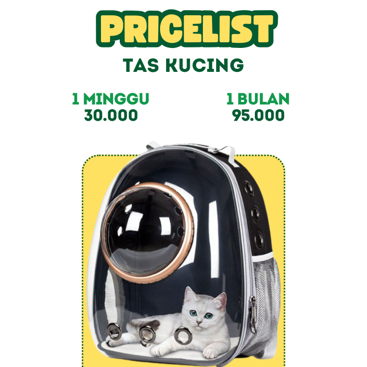 Harga Sewa Tas Kucing di Argani Tangerang