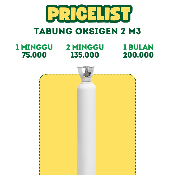 Harga Sewa Tabung Oksigen 2m3 di Argani Tangerang