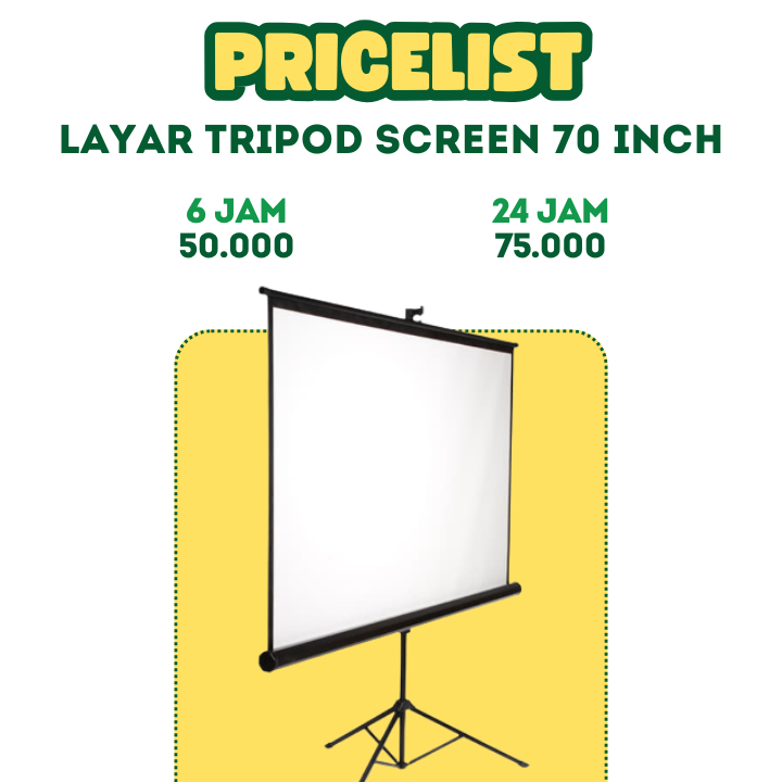 Harga sewa layar proyektor di Tangerang Argani