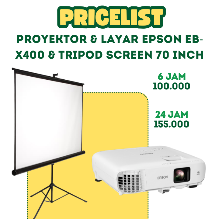 Harga sewa proyektor dan layar di Tangerang Argani