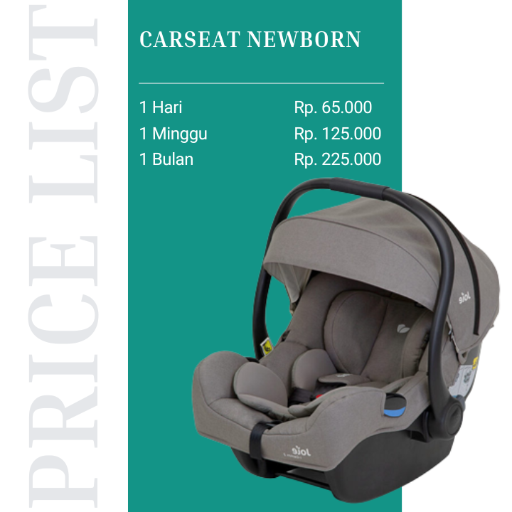 Harga Sewa Carseat Newborn di Kidipedi Malang