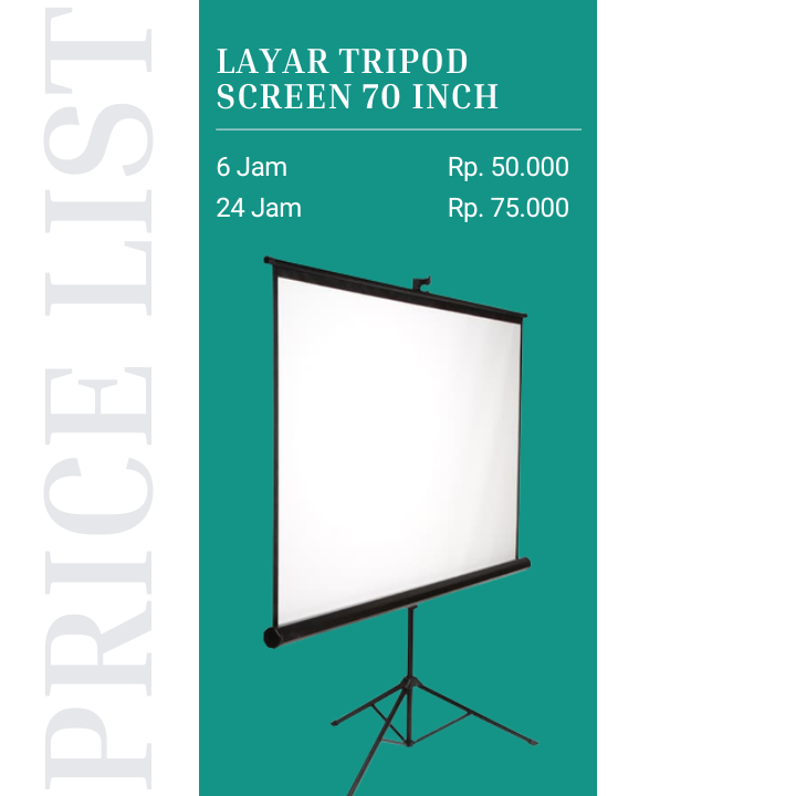 Harga sewa layar proyektor di sadewa