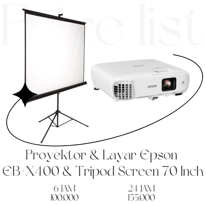 Harga Sewa Proyektor Epson dan Layar di Niel