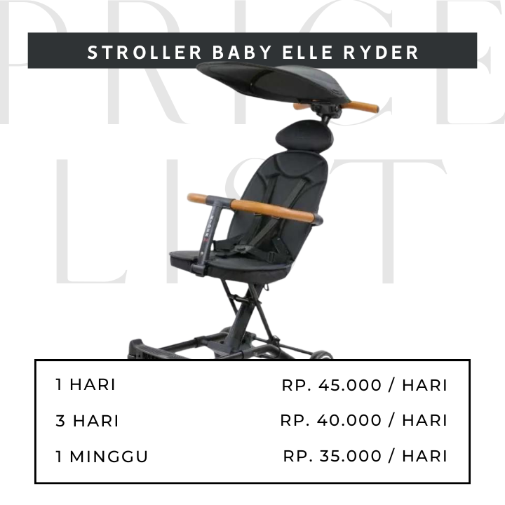 Harga Sewa Stroller Baby Elle Ryder di Mavira