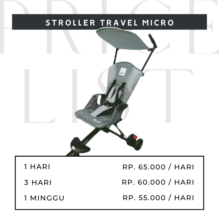 Harga Sewa Stroller Travel Micro di Mavira