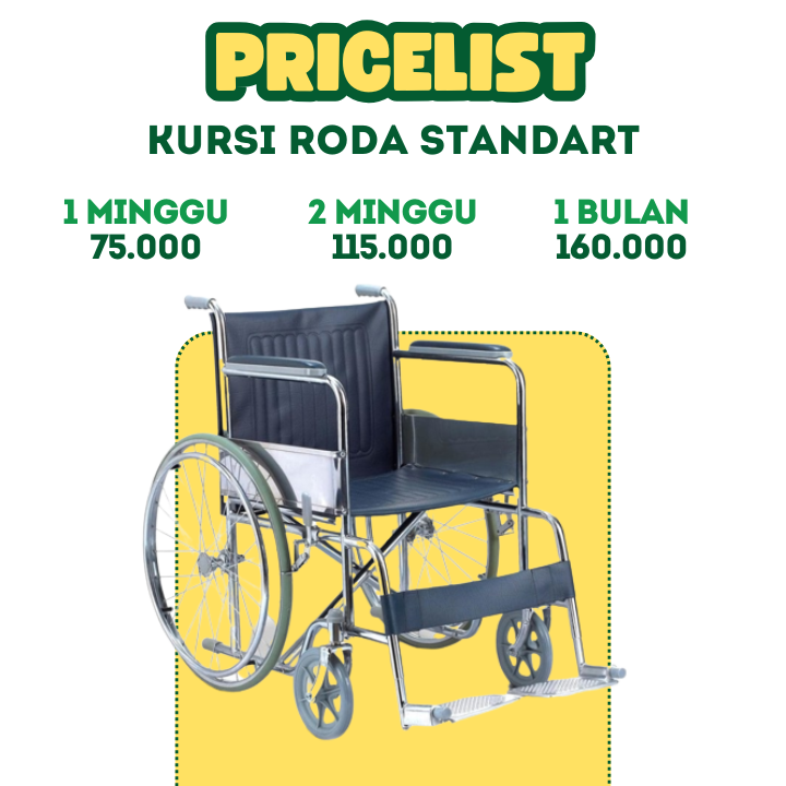 Harga Sewa Kursi Roda Standart di Tangerang