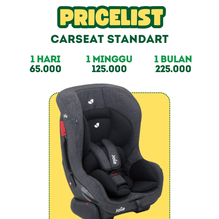 Harga Sewa Carseat Standart Tangerang